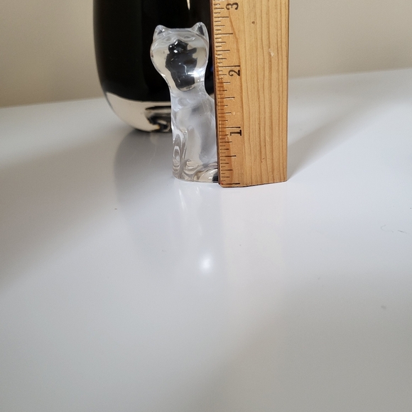 Clear Solid Molded Glass Kitty Cat Figurine - Picture 13 of 13